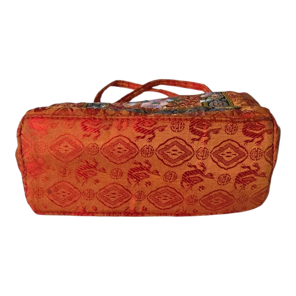 Embroidered Tapestry Handbag Boho Asian Inspired Purse - Picture 4 of 6